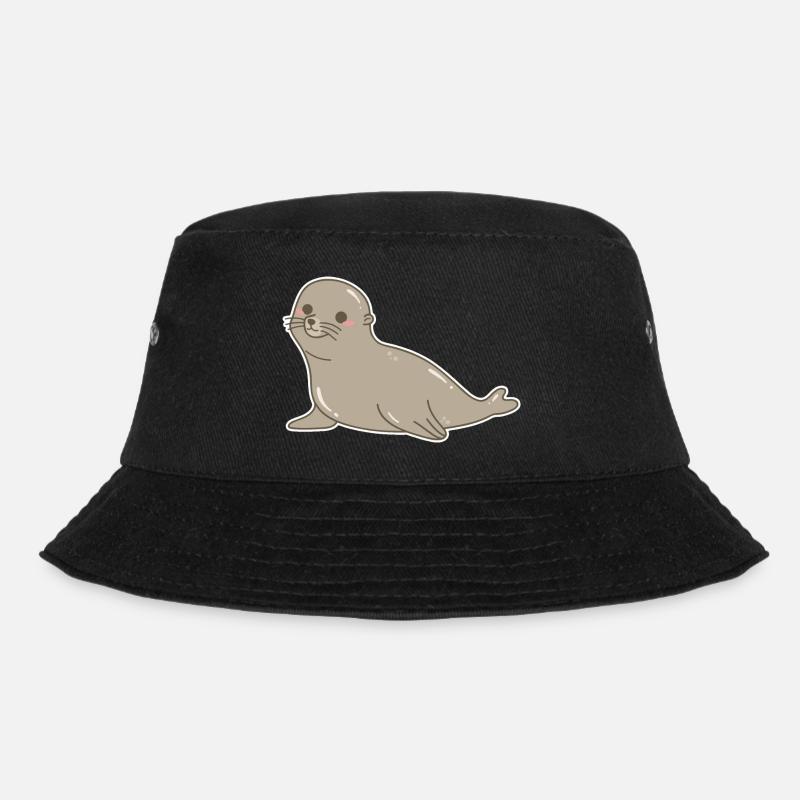 Seelöwe - Bucket Hat - Schwarz
