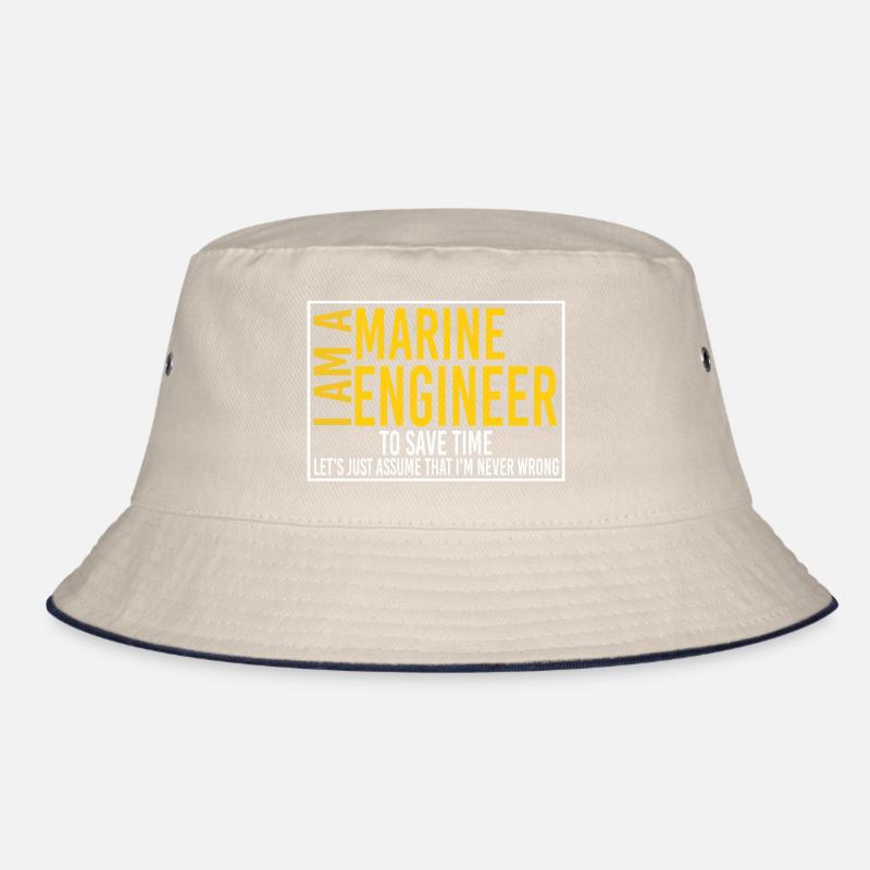 Marine engineer -funny electrical engineer Bucket Hat