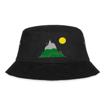 Motorcyclists relax on tour in the Alps - Bucket Hat - black - Front - Lela (165cm)