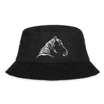 Pferd Kopf "Black Edition" - Bucket Hat - Schwarz - Vorne - Lela (165cm)