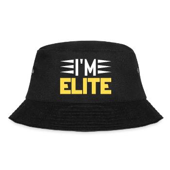 I´m Elite (gelb) - Bucket Hat - Schwarz - Vorne - Lela (165cm)