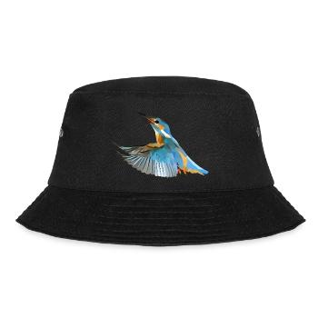 Polyart Eisvogel - Bucket Hat - Schwarz - Vorne - Lela (165cm)