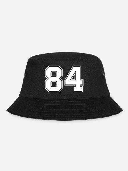 84 Zahl Trikot - Bucket Hat - Schwarz