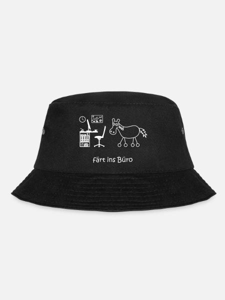 färt ins büro, Bürohumor, Pferd mit Rädern, Beruf - Bucket Hat - Schwarz