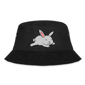 Kleiner süßer Hase - Bucket Hat - Schwarz - Vorne - Lela (165cm)