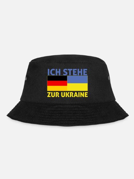 ich stehe zur ukraine -drapeau deutschland mit ukr - Bucket Hat - Schwarz