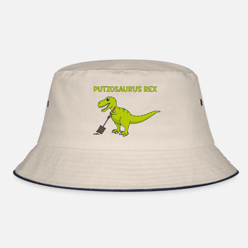 T-Rex Besen Reinigung Putzosaurus Bucket Hat