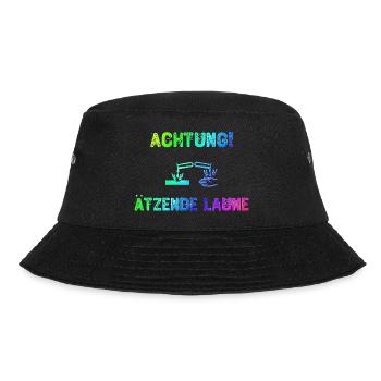 Achrung-Ätzende Laune | Schlechte Laune - Bucket Hat - Schwarz - Vorne - Lela (165cm)