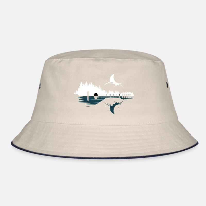 Mandolin Mandolinist Moon Reflection Bucket Hat
