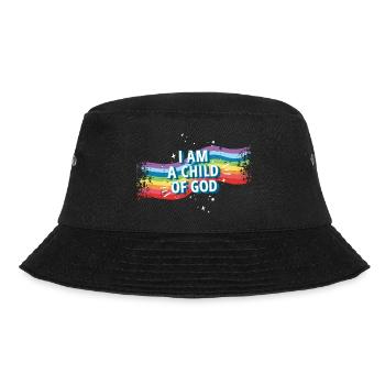Child of God Regenbogen - Bucket Hat - Schwarz - Vorne - Lela (165cm)