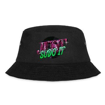 college student gift idea computer language father - Bucket Hat - Schwarz - Vorne - Lela (165cm)