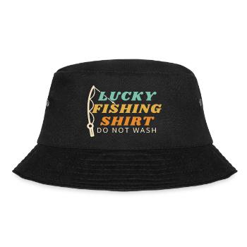 Lucky Fishing Shirt Do not Wash - Bucket Hat - Schwarz - Vorne - Lela (165cm)
