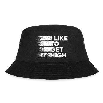 I Like To Get High. Wanderung Spaß Wandern Design - Bucket Hat - Schwarz - Vorne - Lela (165cm)