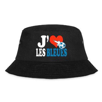 football féminin j aime les bleues équipe france - Bob - noir - Devant - Lela (165cm)