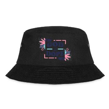 God Is - Bucket Hat - Schwarz - Vorne - Lela (165cm)