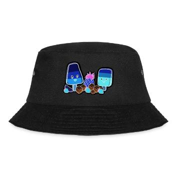Kawaii-Eis am Stiel in Neon - Bucket Hat - Schwarz - Vorne - Lela (165cm)