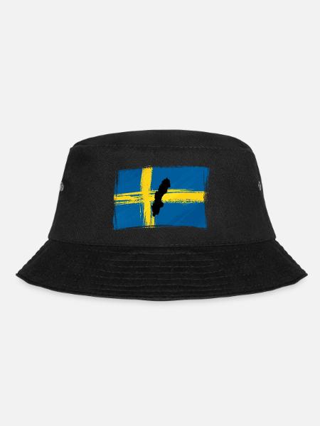 Schweden - Bucket Hat - Schwarz