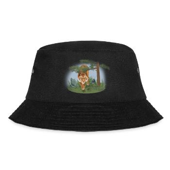 Tigers - Wildlife - Nature - Forest - Forest - Bucket Hat - black - Front - Lela (165cm)
