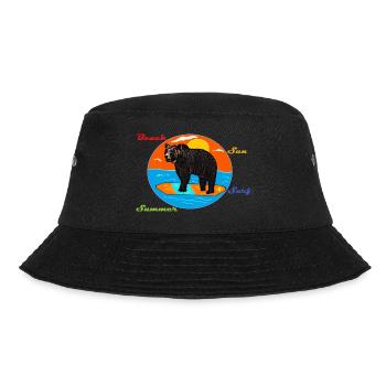 Surfing Bear - Bucket Hat - black - Front - Lela (165cm)