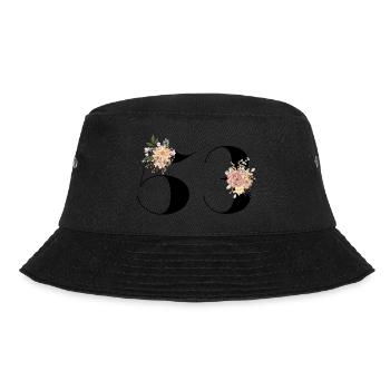 53rd anniversary in bloom (Gift of 53 years) - Bucket Hat - black - Front - Lela (165cm)