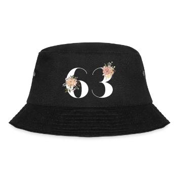 63rd anniversary flowers (Gift of 63 years) - Bucket Hat - black - Front - Lela (165cm)