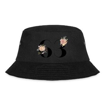 63rd anniversary flowers (Gift of 63 years) - Bucket Hat - black - Front - Lela (165cm)