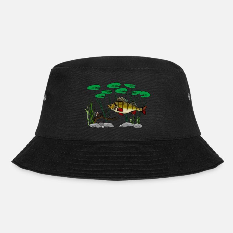 Perch fishing - Bucket Hat - black