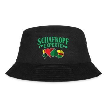 Schafkopf Experte Schafkopf Symbole - Bucket Hat - Schwarz - Vorne - Lela (165cm)