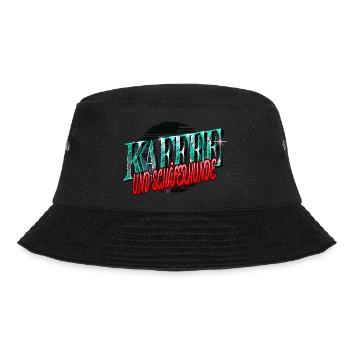 hundefreund kaffeeliebhaber kaffeebohne humor - Bucket Hat - Schwarz - Vorne - Lela (165cm)