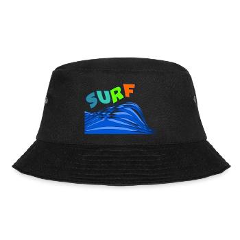 SURFING. SURFER. SURFER. SPORT. HOLIDAY. JOURNEY. - Bucket Hat - black - Front - Lela (165cm)