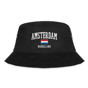Amsterdam NL Flag Design - Bucket Hat - black - Front - Lela (165cm)