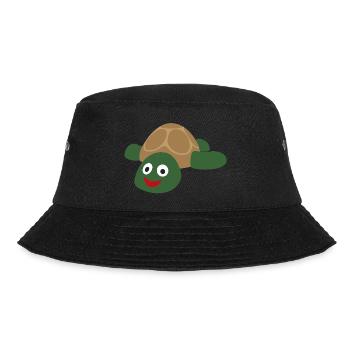 Cute cute and cheerful turtle - Bucket Hat - black - Front - Lela (165cm)