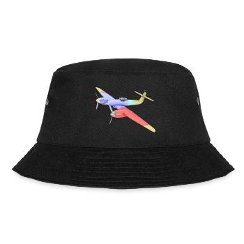 Britisches Jagdflugzeug WW2 - Bucket Hat - Schwarz - Vorne - Lela (165cm)