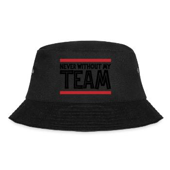 Never without my Team | Colors can be changed - Bucket Hat - black - Front - Lela (165cm)