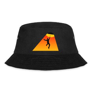 Sonne aus dem Schirm - Bucket Hat - Schwarz - Vorne - Lela (165cm)