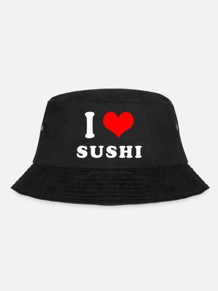 I love sushi - Bucket Hat - black