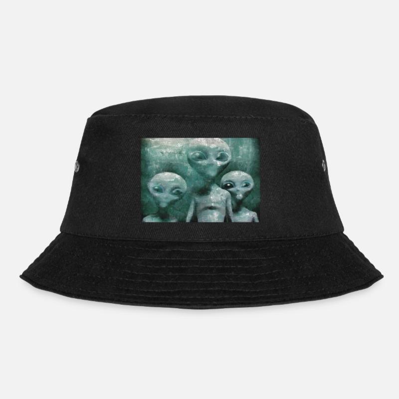 Aliens in the Mist - Bucket Hat - black