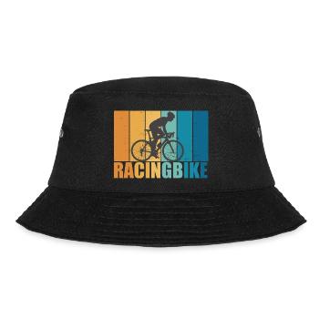 Road Bike Vintage Retro Cycling Bike Gift - Bucket Hat - black - Front - Lela (165cm)