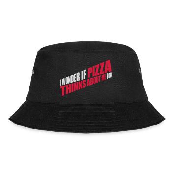 pizza thinks about me - Bucket Hat - black - Front - Lela (165cm)
