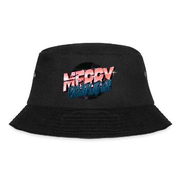computer bodybuilding dinosaur fan comic beards - Bucket Hat - Schwarz - Vorne - Lela (165cm)