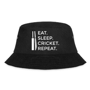Cricket Team Cricket Gift Cricket Fan Slogan - Bucket Hat - black - Front - Lela (165cm)
