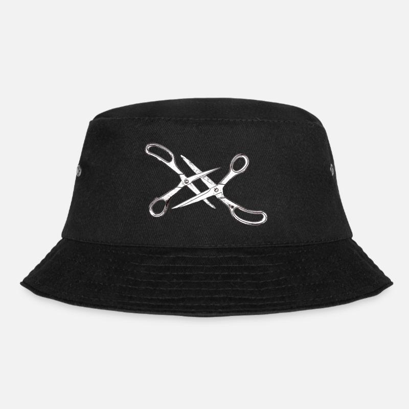 Two scissors - Bucket Hat - black