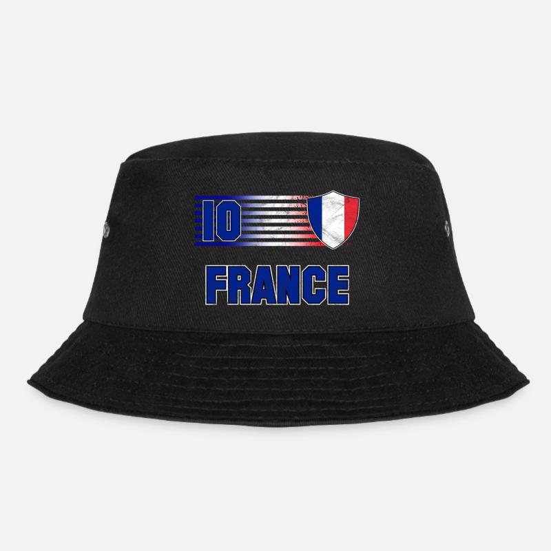 Frankreich Fußball Mannschaft - Bucket Hat - Schwarz
