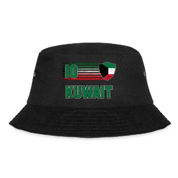 Kuwait Fußball Mannschaft - Bucket Hat - Schwarz - Vorne - Lela (165cm)