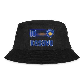 Kosovo Fußball Mannschaft - Bucket Hat - Schwarz - Vorne - Lela (165cm)
