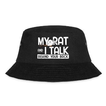 Nagetier Maus Ratte - Bucket Hat - Schwarz - Vorne - Lela (165cm)