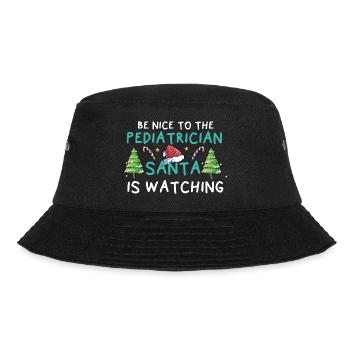 Be Nice Kinderarzt Medizin Weihnachten Santa - Bucket Hat - Schwarz - Vorne - Lela (165cm)
