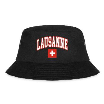 Lausanne schweiz flagge - Bucket Hat - Schwarz - Vorne - Lela (165cm)