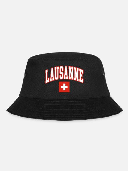 Lausanne schweiz flagge - Bucket Hat - Schwarz