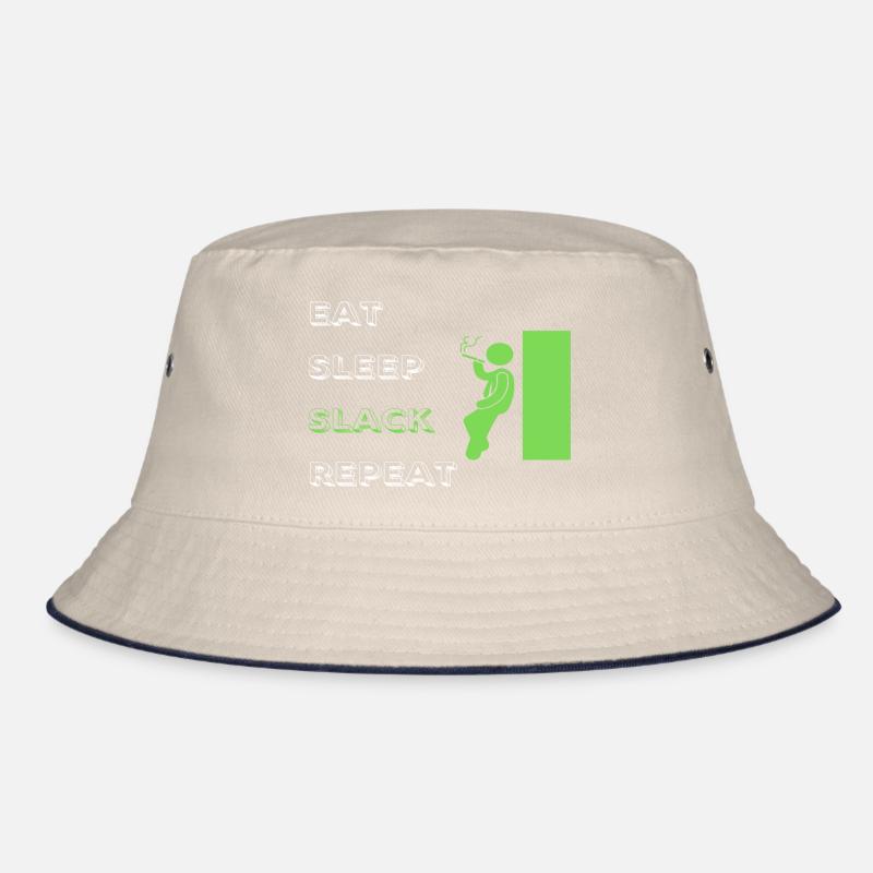 Eat Sleep Slack Repeat Bucket Hat